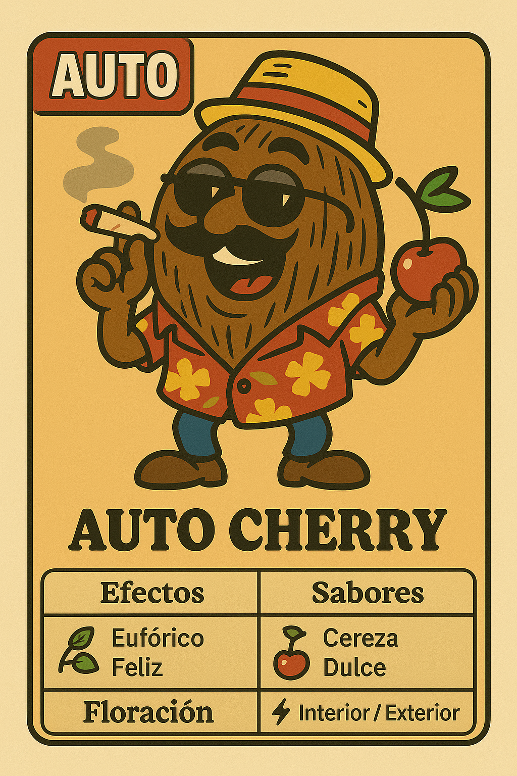 Semillas Auto Cherry con sabor a cereza dulce y efecto relajante suave