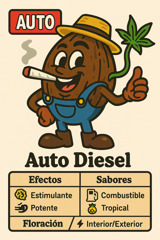 Semillas Auto Diesel autoflorecientes – aroma a gasolina y efecto estimulante | semillasdemarihuanabaratas.com
