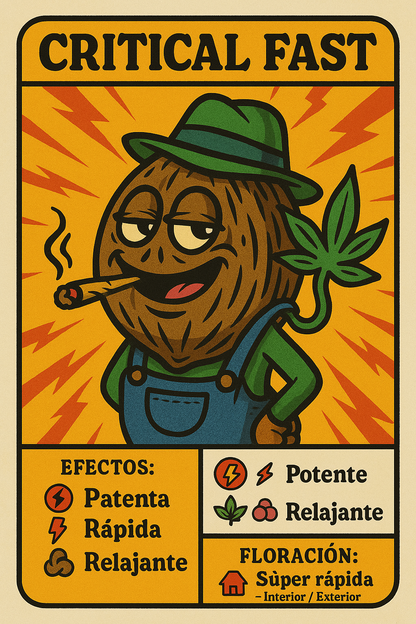 Semillas Critical Fast feminizadas – floración rápida, sabor dulce y efecto relajante | semillasdemarihuanabaratas.com

