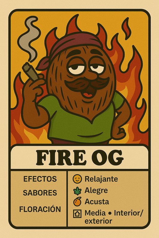 Semillas Fire OG con efecto potente y sabor terroso picante