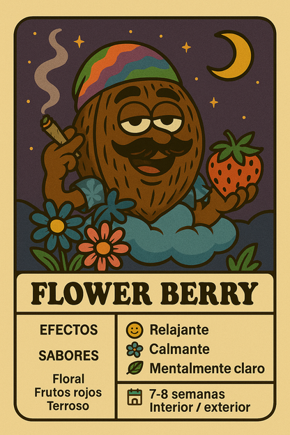 Semillas Flower Berry con aroma floral y frutos rojos y efecto calmante