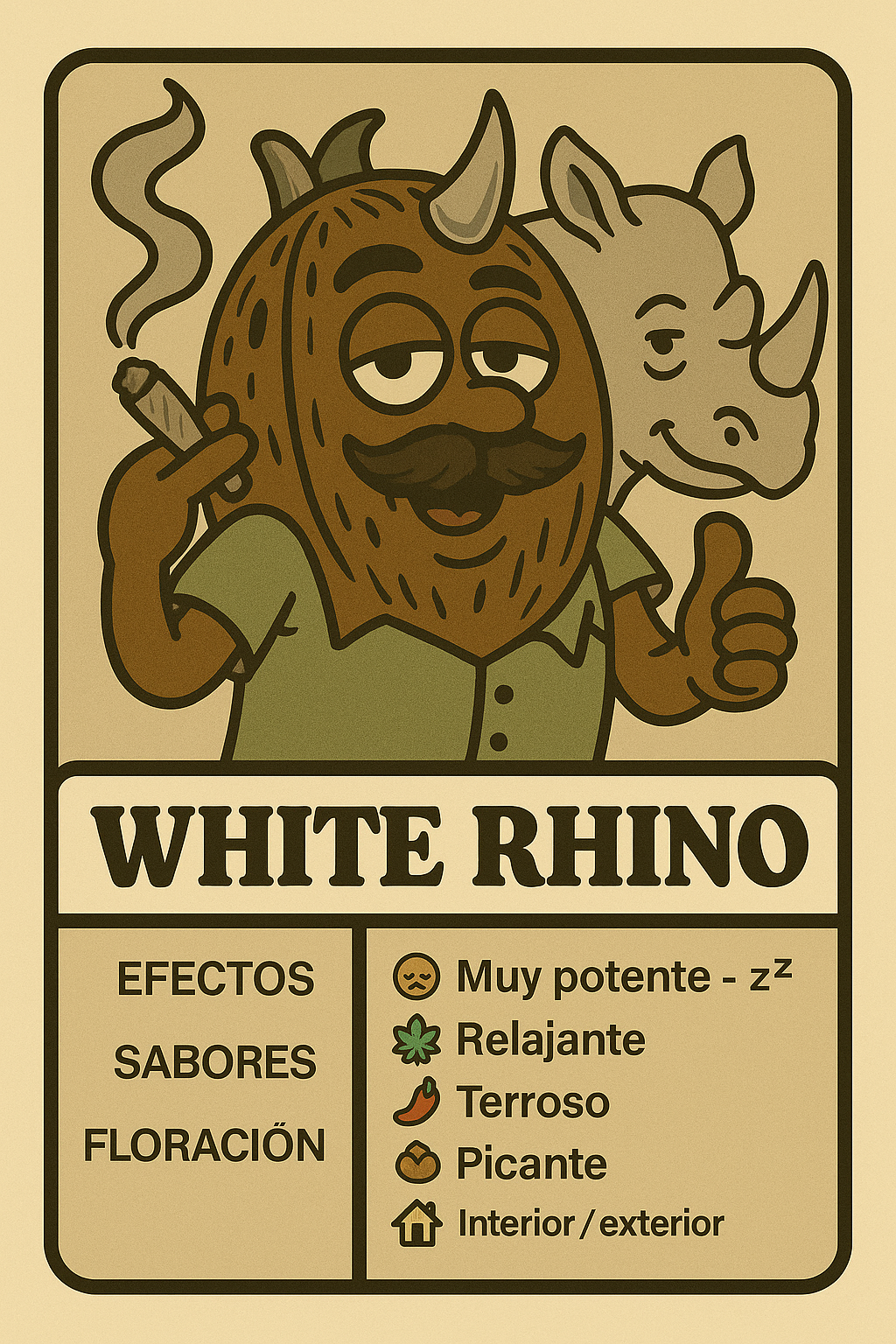 Semillas White Rhino con efecto calmante y sabor dulce y especiado